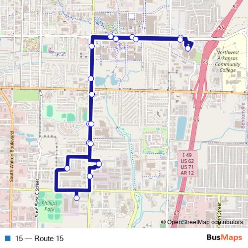 15 bus Line Map
