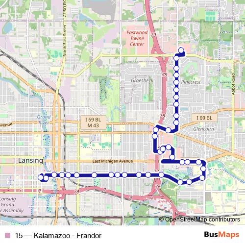15 bus Line Map