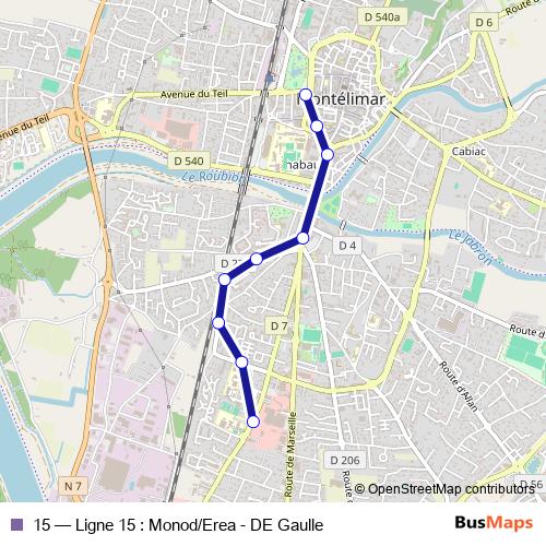 15 bus Line Map