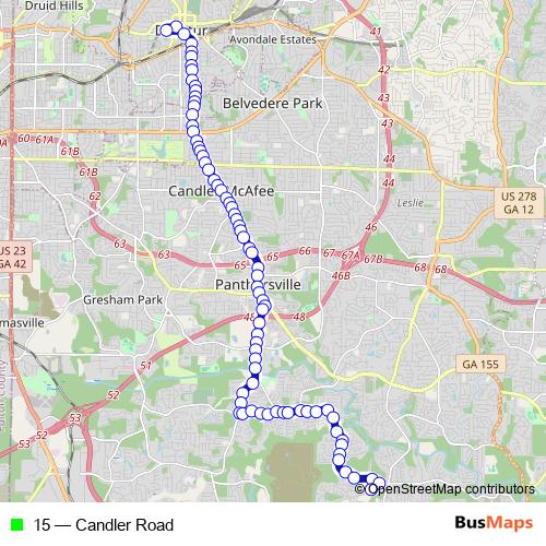 15 bus Line Map