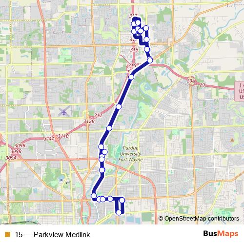 15 bus Line Map