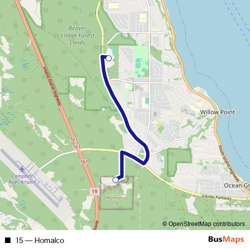 15 bus Line Map