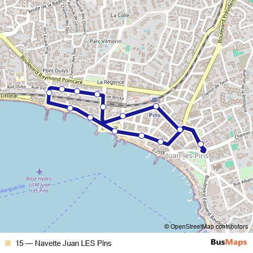 15 bus Line Map