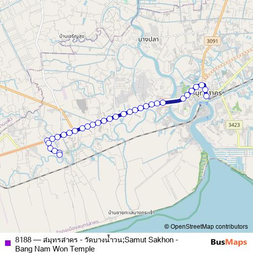 8188 bus Line Map