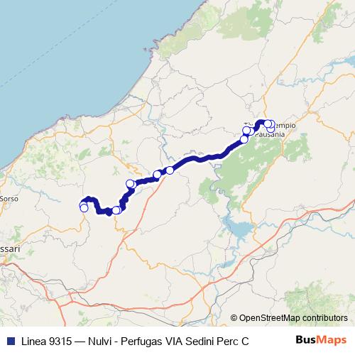Linea 9315 bus Line Map