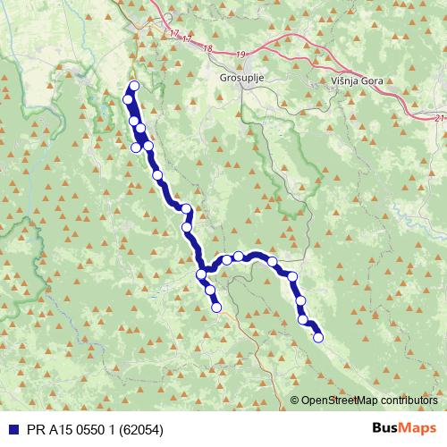 PR A15 0550 1 (62054) bus Line Map