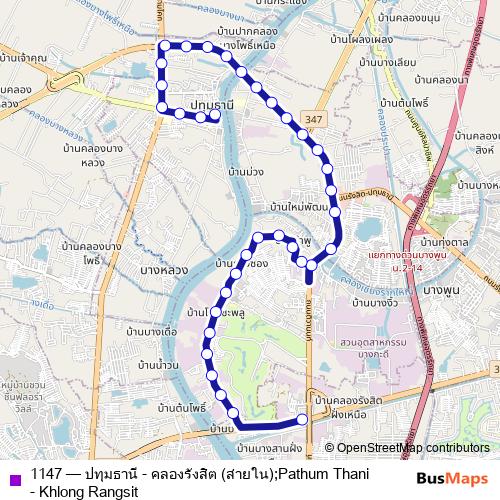 1147 bus Line Map