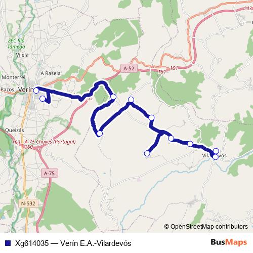 Xg614035 bus Line Map
