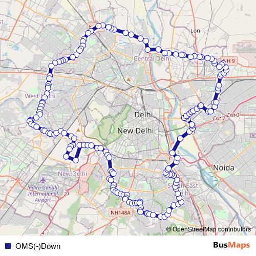 OMS(-)Down bus Line Map