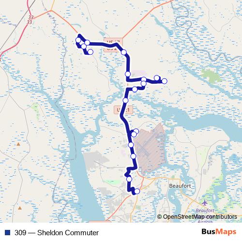 309 bus Line Map