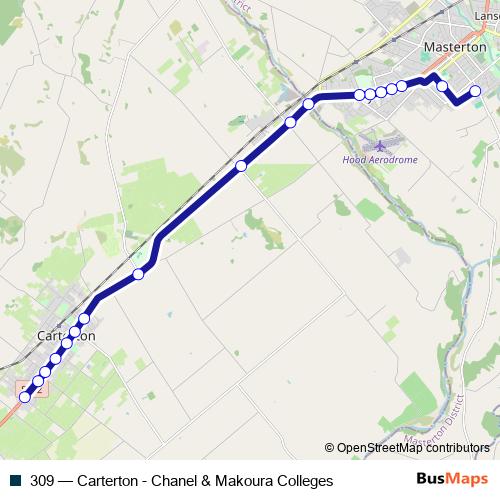 309 bus Line Map