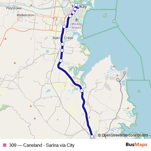 309 bus Line Map