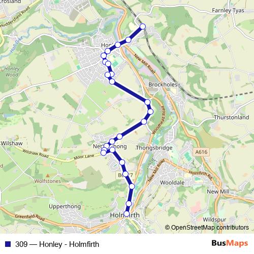 309 bus Line Map
