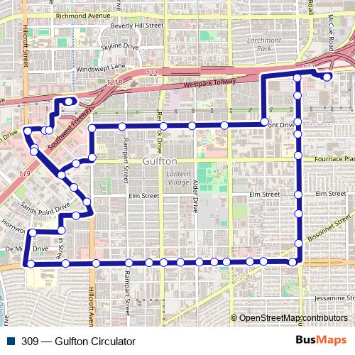 309 bus Line Map