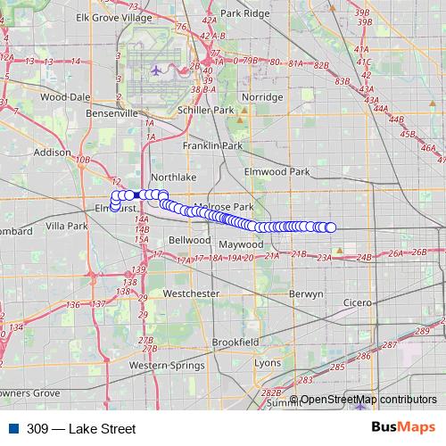 309 bus Line Map