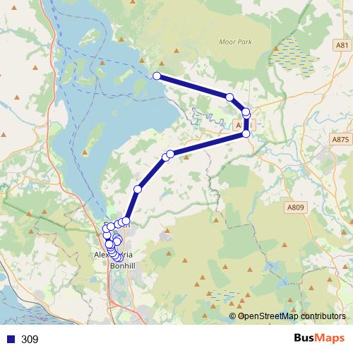 309 bus Line Map