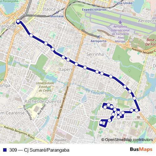 309 bus Line Map