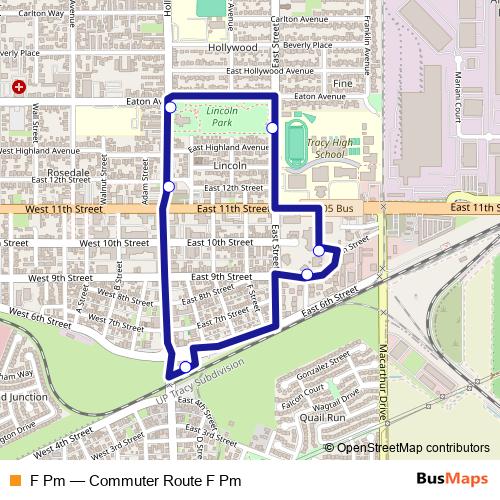 F Pm bus Line Map