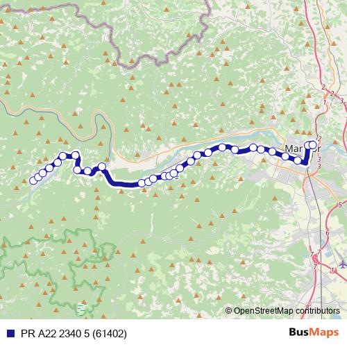 PR A22 2340 5 (61402) bus Line Map