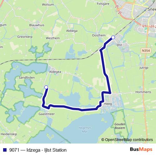 9071 bus Line Map