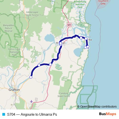 S704 bus Line Map