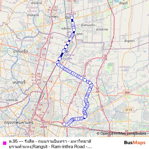 ต.95 bus Line Map