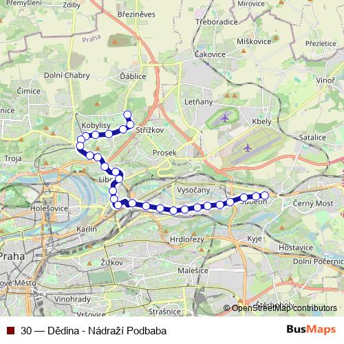 30 tram Line Map