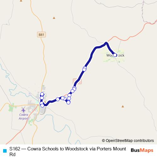 S162 bus Line Map
