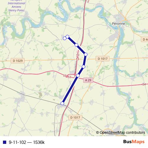 9-11-102 bus Line Map