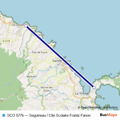 SCO 577b bus Line Map