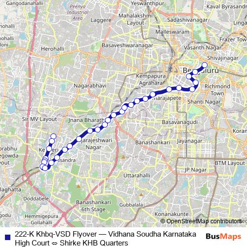 222-K Khbq-VSD Flyover bus Line Map