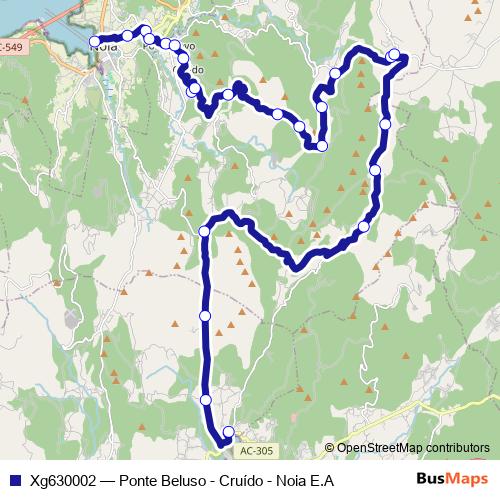 Xg630002 bus Line Map