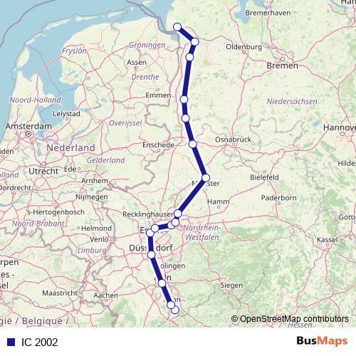 IC 2002 rail Line Map