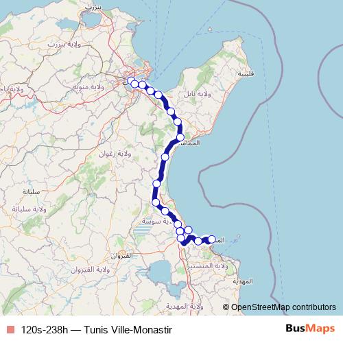 120s-238h rail Line Map