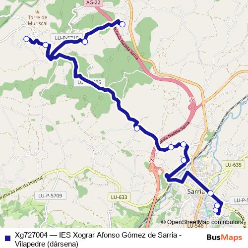 Xg727004 bus Line Map
