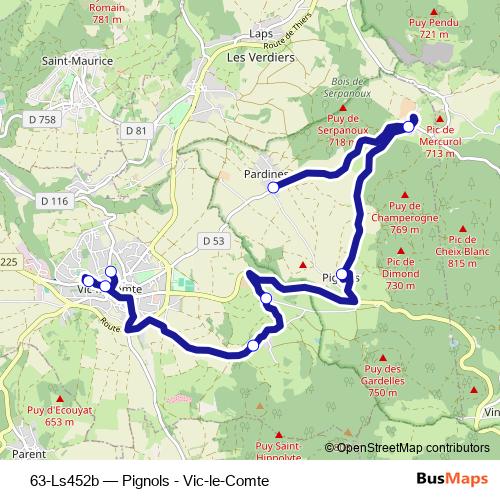 63-Ls452b bus Line Map