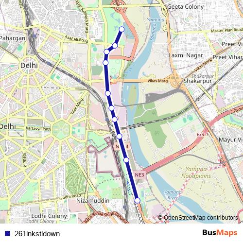 261lnkstldown bus Line Map