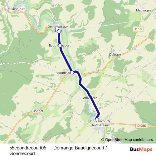 55egondrecourt05 bus Line Map