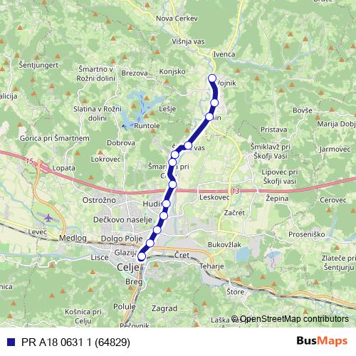 PR A18 0631 1 (64829) bus Line Map
