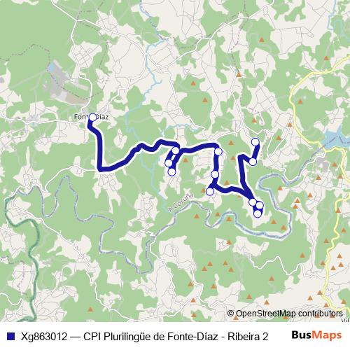 Xg863012 bus Line Map