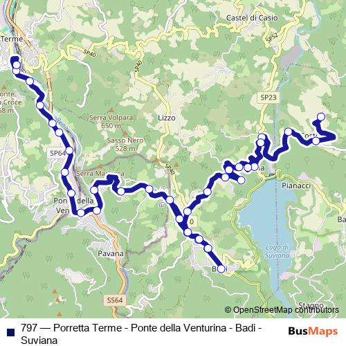 797 bus Line Map