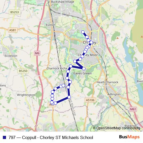 797 bus Line Map