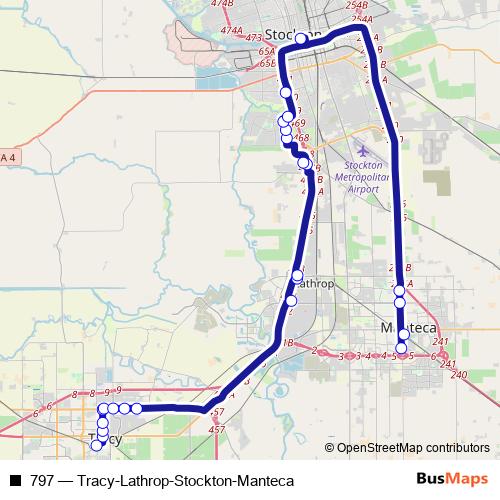 797 bus Line Map