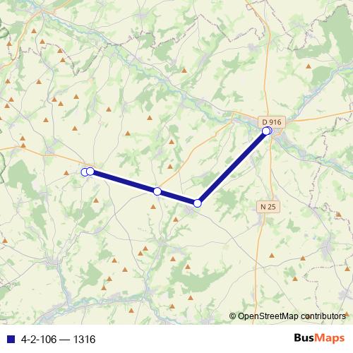 4-2-106 bus Line Map