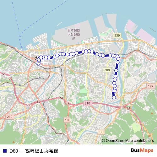 D80 bus Line Map