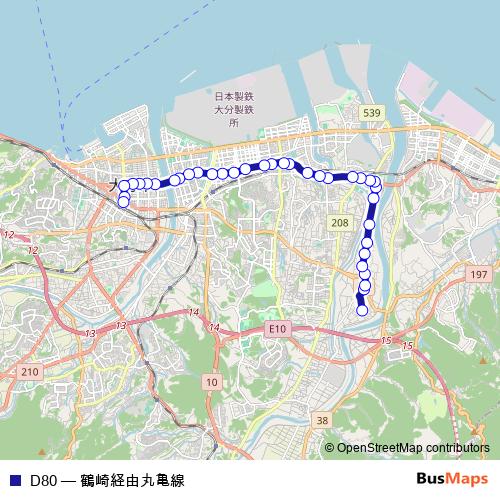 D80 bus Line Map