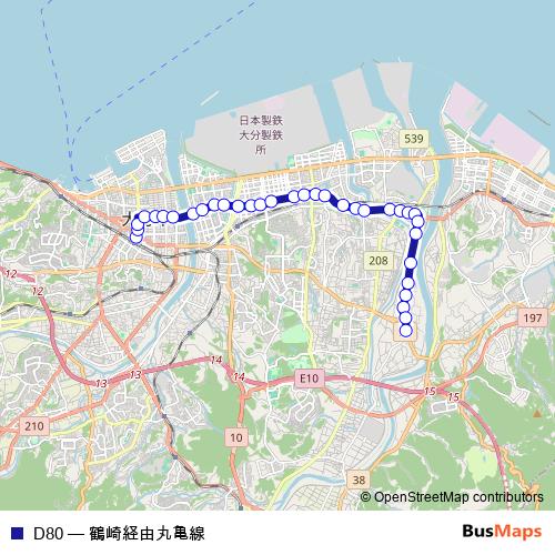 D80 bus Line Map