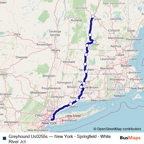 Greyhound Us0255s bus Line Map