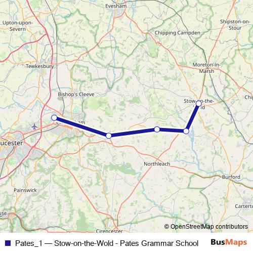 Pates_1 bus Line Map