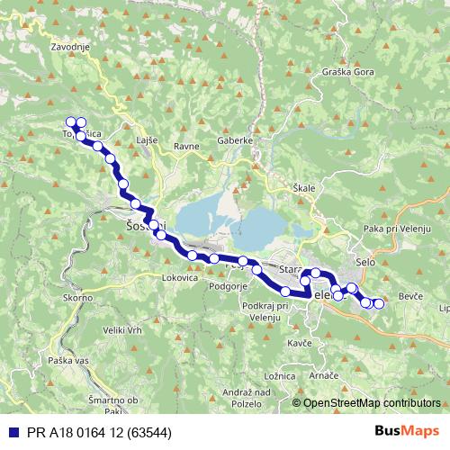 PR A18 0164 12 (63544) bus Line Map